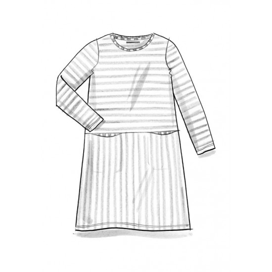 Gudrun Sjödén ✦ Robe basique rayée en coton biologique En Remise